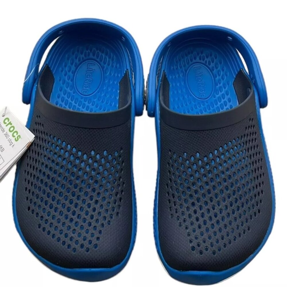 Crocs LiteRide Little Girls Slip-on Clogs Size 13 Navy Water Friendly & Comfy - Picture 15 of 16